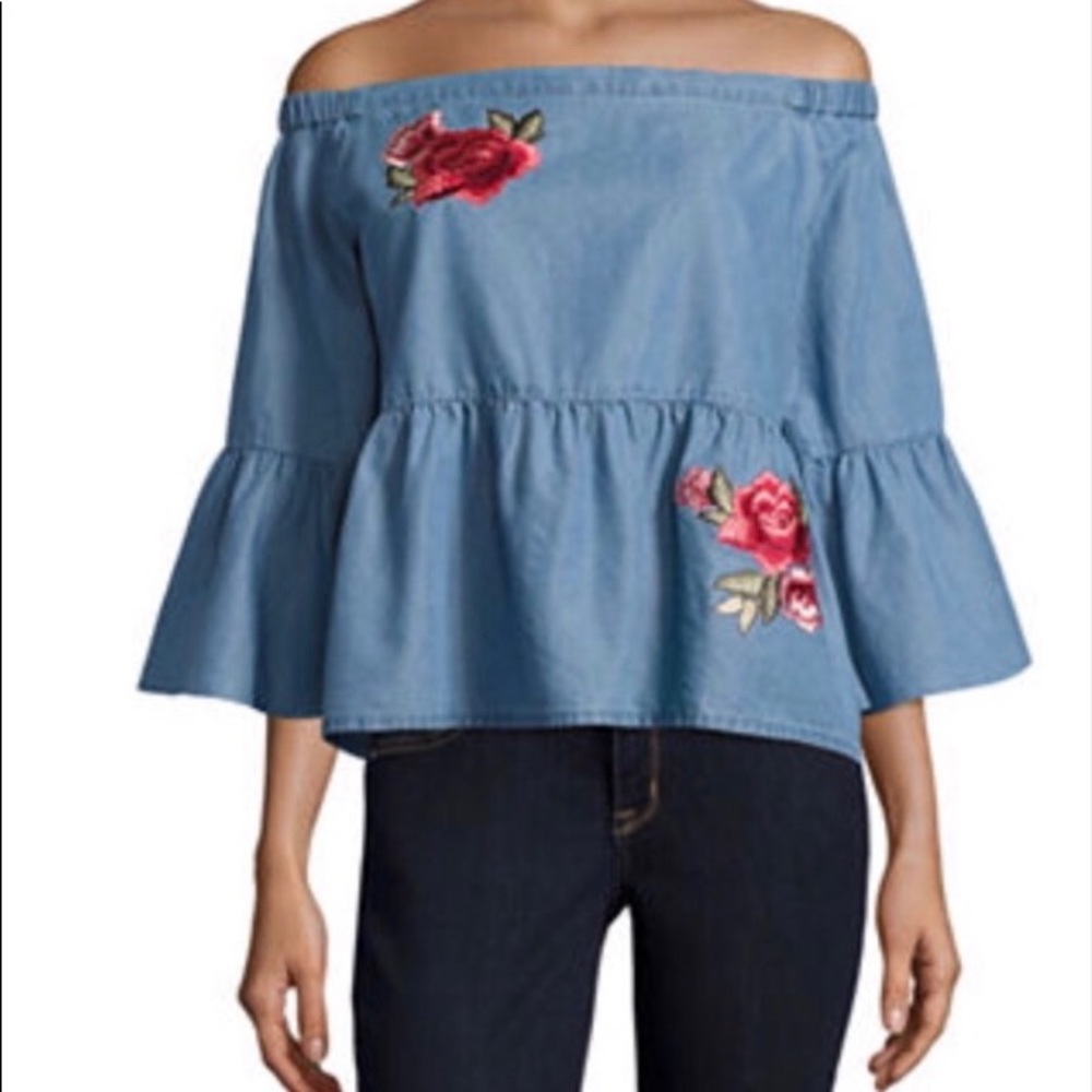 Rose Off the Shoulder Blouse 🌹